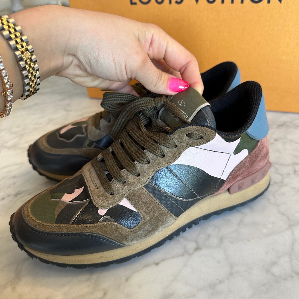 Valentino Camouflage Rockrunner Sneakers